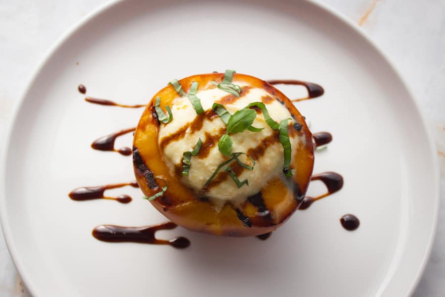 Easy Grilled Peaches with Honey Citrus Ricotta