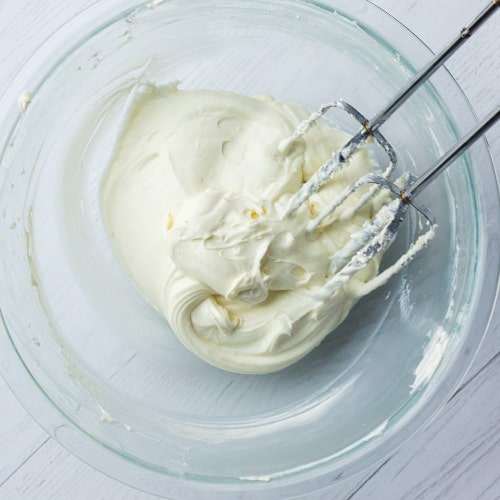 Adding whipping cream cream cheese for no bake cheesecake filling.
