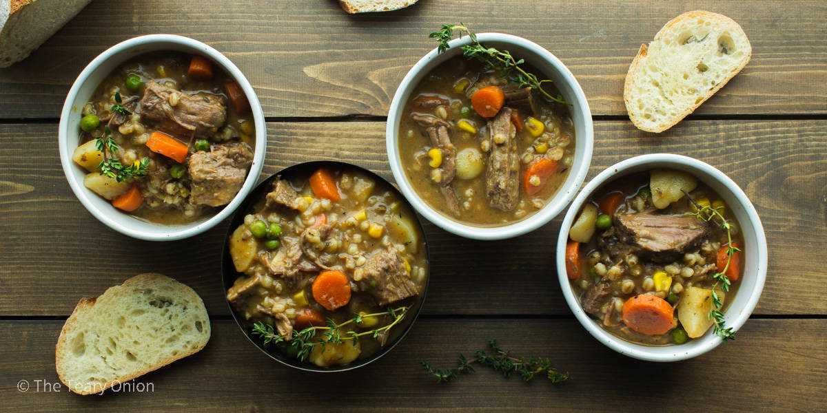slow cooked beef stew with barley